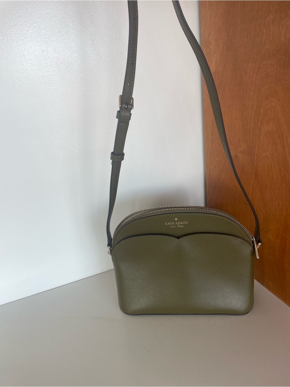 Kate Spade Olive Green Staci Dome Crossbody